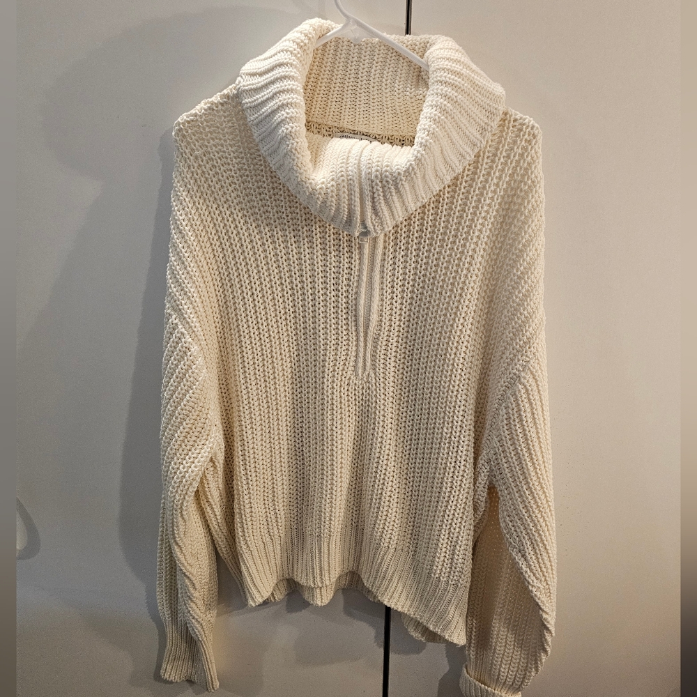 American Eagle Outfitters Cream Sweater